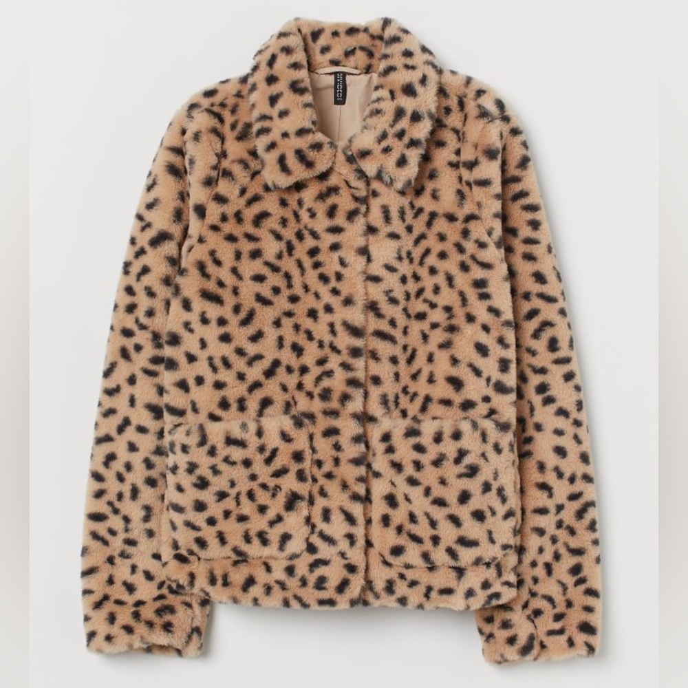H&M Faux fur cheetah jacket